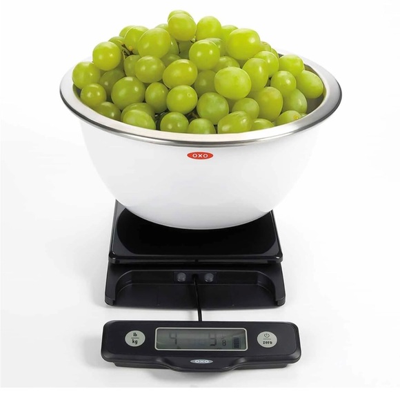 The OXO SoftWorks 5lb. Food Scale is a 5-pound capacity. - Picture 1 of 4